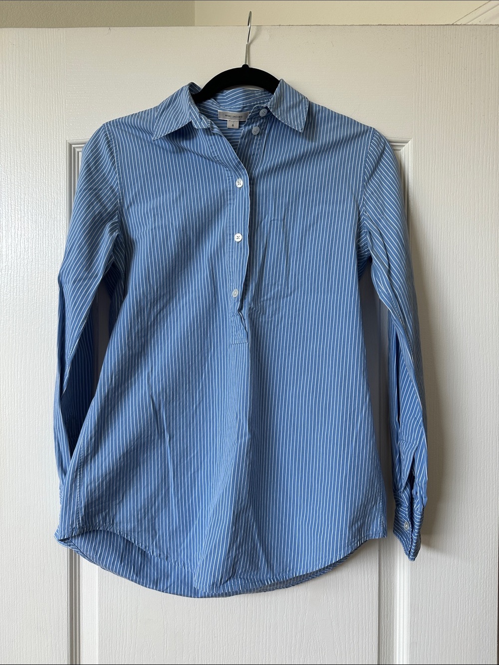 Marc Jacobs SS12 Runway Blue Pinstripe Poplin Button-Down Shirt